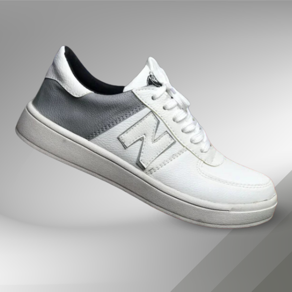 M.K Soft - grey White Synthetic Material Sneakers on Rexine