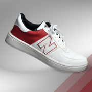 M.K Soft - red White Synthetic Material Sneakers on Rexine