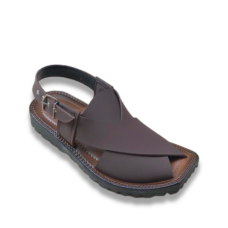 Brown Men’s Synthetic Peshawari Sandals on Comfortable Material