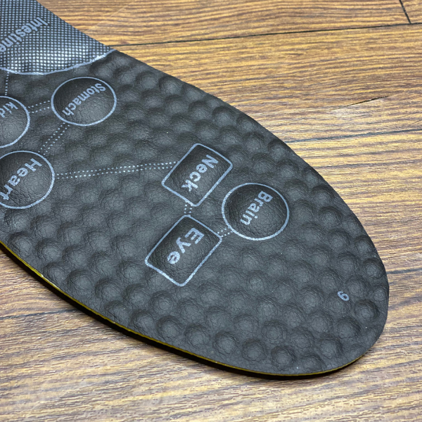 Black Medicated Insole with Pressure Points for Foot Comfort and Health