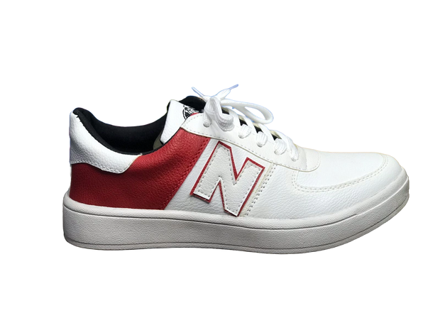 M.K Soft - red White Synthetic Material Sneakers on Rexine