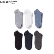 M.k soft - 6 Pairs of Export Quality Washable Cotton Ankle Socks For Men Women