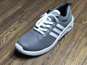 Grey Comfortable Men's Shoes on Synthetic Material Sneakers for Men