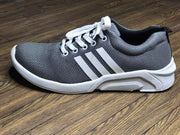 Grey Comfortable Men's Shoes on Synthetic Material Sneakers for Men